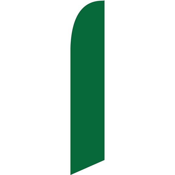 Solid Dark Green Advertising Feather Banner Swooper Flag Sign with Flag Pole Kit and Ground Stake