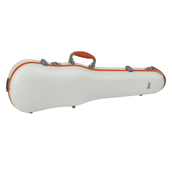 Gewa PURE 1.8 Shaped Polycarbonate 4/4 Violin Case - White/Orange