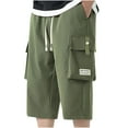 thumbnail image 1 of asjyhkr Shorts Cargo Capri 3/4 Longs pour Hommes Shorts de Randonnée Légers avec Multiples Poches (M-4TG), 1 of 5