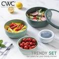 thumbnail image 3 of COOK WITH COLOR Meal Prep Containers Wide Mixing Bowls Food Storage Containers with Lids, Sage 8 Pcs, 3 of 8