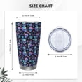 thumbnail image 4 of KLL Skull Flower Blue Print 40oz Stainless Steel Insulated Car Cup with Spillproof Lid - Keep Your Drink Hot or Cold on the Go-Without Straw, 4 of 8