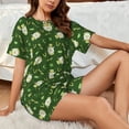 thumbnail image 4 of Fuzoiu St. Patrick's day 6 Print Women's Short-Sleeved Pajama Set,Lounge Sleepwear Set,Womens Pajama Sets 2 Piece,Button-Up Top and Shorts with Pockets-X-Large, 4 of 6