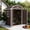 Dark brown, variant on 6x4.5 ft Resin Outdoor Storage Shed with Floor, Plastic Storage Shed with Lockable Door, Outside Shed Perfect to Store Patio Furniture