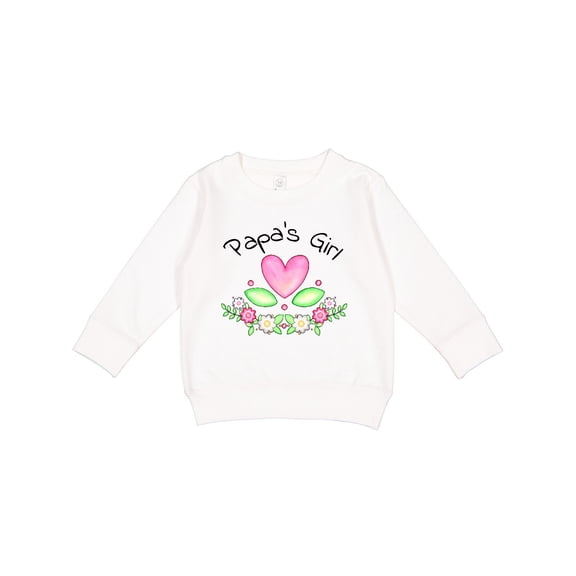 Inktastic Papa's Girl Heart Flowers Toddler Sweatshirt