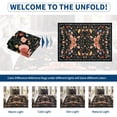 thumbnail image 5 of ZACOO 4'x6' Area Rug, Floral & Decorative Animal Printed Machine Washable Ultra Thin Non Slip Carpet for Dorm Home Office Playroom, Black, 5 of 8