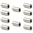 thumbnail image 1 of HUGFEGWE Round Connector Nuts Threaded Sleeve Rod Coupling Nut for Connect Two Threaded Shafts 10PCS CJB91-25816, 1 of 7