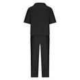 thumbnail image 5 of Women Casual Short Sleeve CrewNeck Super Short T Shirt Top And Long Pants Leggings Solid Color Set Outfit plus Size Wedding Guest Dresses for Bride Winter Overall Women Luge Suit Pants And Top Set for, 5 of 6