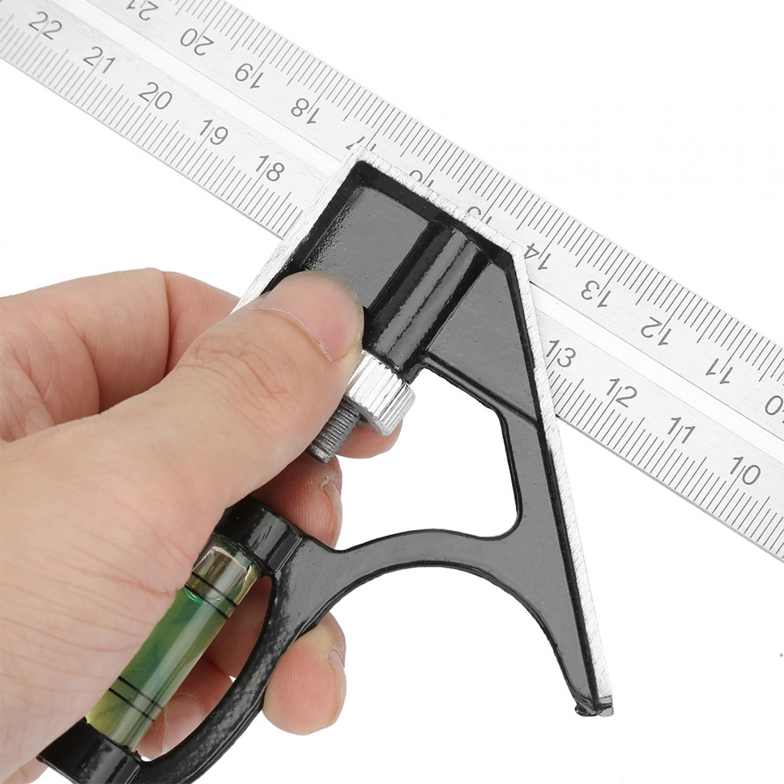 300mm Steel Adjustable Combination Square Angle Ruler Level Carpenter Tool 