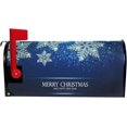 thumbnail image 2 of Christmas and Happy New Year Snowflakes on Blue Magnetic Mailbox Cover Oversized for Garden Yard Outdoor Decorations-25.5" x20.8, 2 of 5