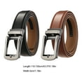 thumbnail image 4 of pitrice Ceinture de Taille en Cuir pour Homme Accessoire de Mode Tenue Quotidienne Sangle Jeans Pantalons Café, 4 of 6