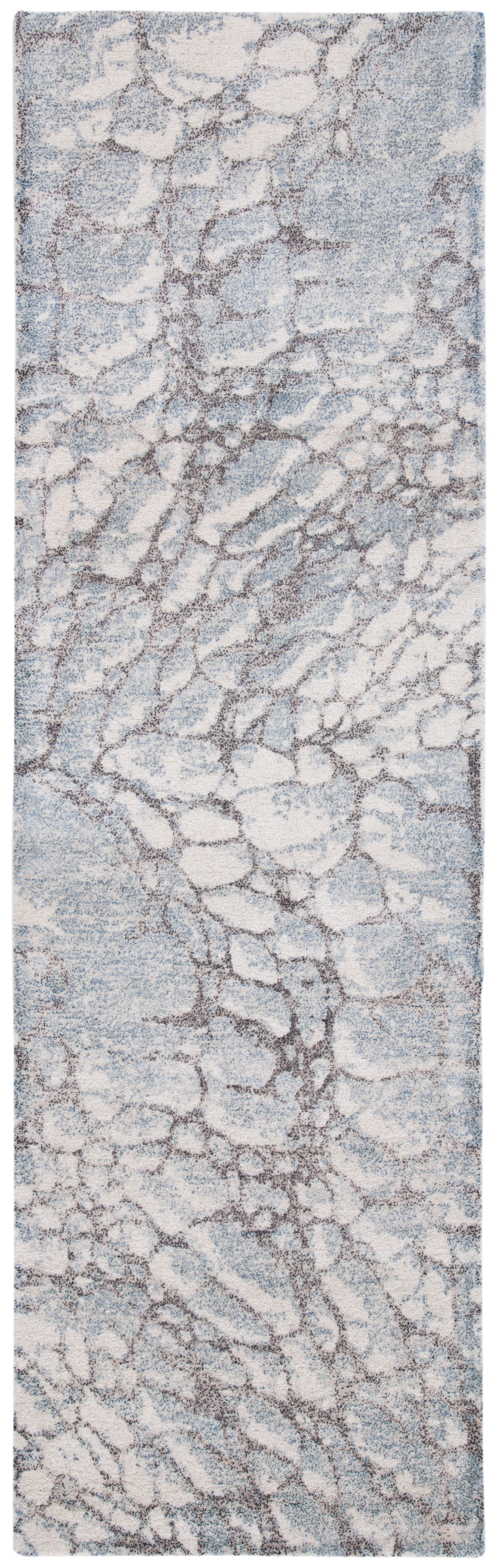 SAFAVIEH Restoration Vintage Conway Abstract Distressed Runner Rug, Grey/Ivory, 2'3" x 8'