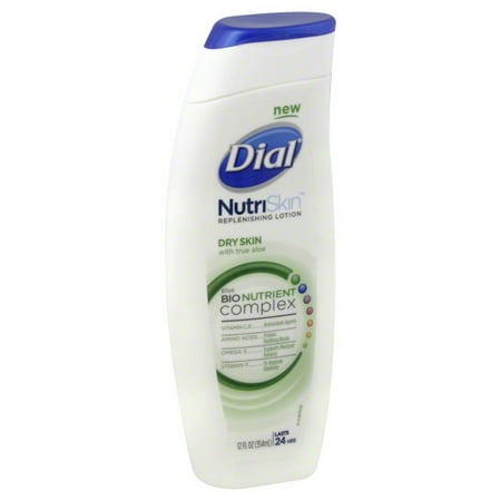 Dial Nutriskin Dry Skin Lotion With True Aloe, 12 oz
