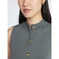 thumbnail image 5 of Scoop Women's and Women’s Plus Mockneck Sweater Vest with Gold Tone Buttons, Midweight, Sizes XS-4X, 5 of 5