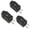 Black, variant on HITRENDS Replacement Plug for Electric Cord, 2 Prong, Non-Grounding, 125V/10A, White, 3-Pack