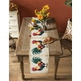 thumbnail image 4 of Table Runner Dresser Scarf 13 x 90 Inch Farmhouse Rooster Vintage Farm Chicken Rustic Tecture Table Runners Non-Slip Heat Kitchen Dining Table Decor for Indoor Outdoor Home Party Decoration, 4 of 7