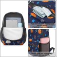 thumbnail image 4 of Basketball and Lightning Navy Pattern 17" School Backpacks for Teens,Waterproof Oxford Fabric,S-Shape Padded Straps for School,Travel,Hiking,Camping, 4 of 6