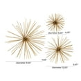 thumbnail image 4 of DecMode Gold Metal 3D Long Spike Starburst Wall Decor (3 Count), 4 of 14
