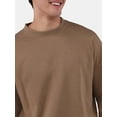 thumbnail image 4 of No Boundaries All Gender Fleece Crewneck Sweatshirt with Long Sleeves, Men's and Big Men’s, 4 of 5