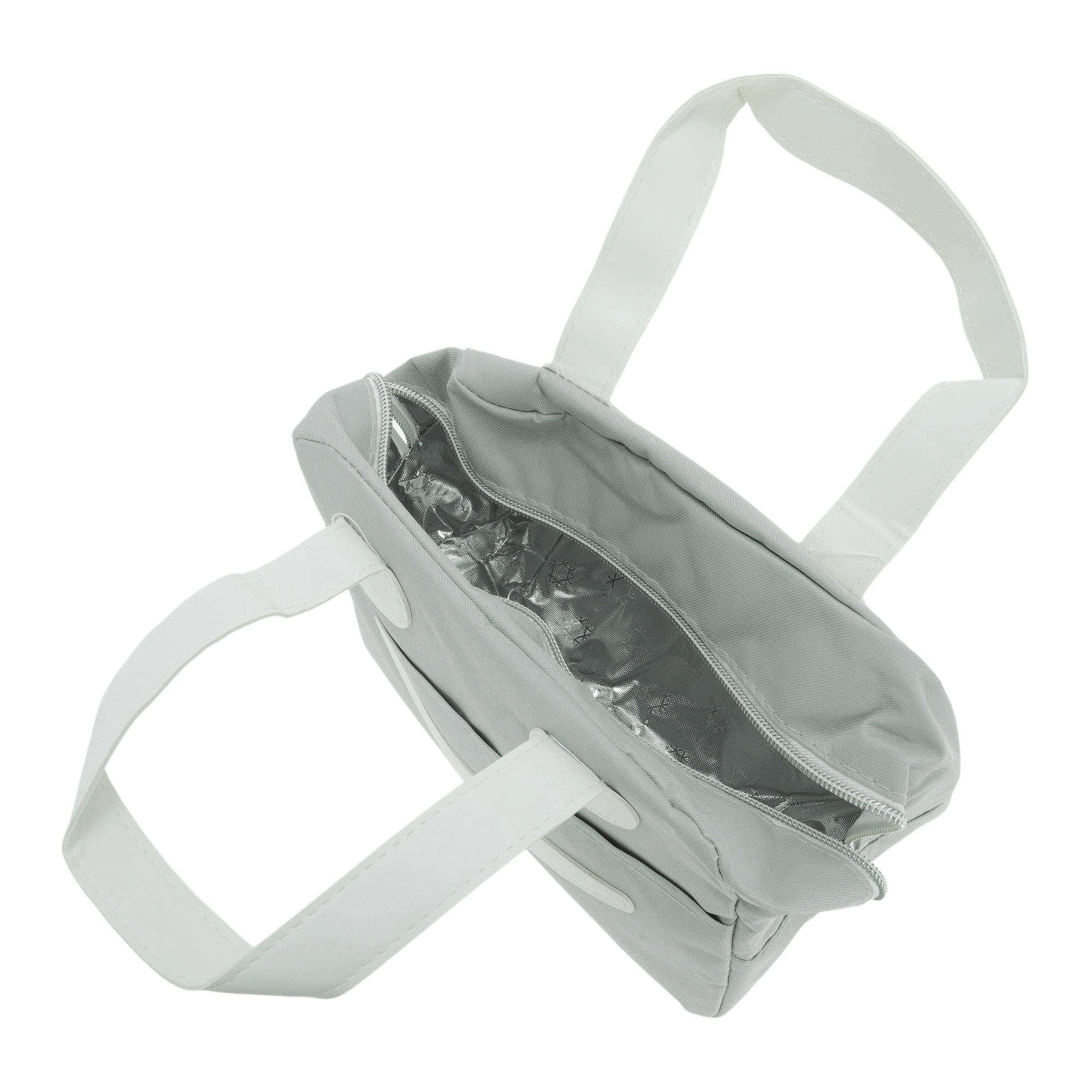 Unique Bargains Reusable Insulated Lunch Box Tote for Office and Picnic Gray