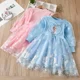thumbnail image 5 of Vestido de princesa Elsa de Disney para niña, ropa de primavera y otoño de manga larga, vestido de gasa para niños, vestido de fiesta de cumpleaños de Elsa de Frozen, 5 of 5