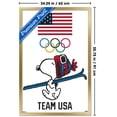 thumbnail image 3 of Team USA x Peanuts – Snoopy Winter Ski Jump Wall Poster, 22.375" x 34" Framed, 3 of 5