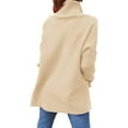 thumbnail image 2 of Femmes Col Roulé Pulls Oversize 2034 Automne Longue Batwing Manches Renversé Ourlet Tunique Pull Pull Tricot Tops, 2 of 4