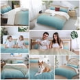 thumbnail image 5 of 3 Piece Navy Blue Brown Ombre Duvet Cover Set Full Size,Microfiber Comforter/Quilt Cover with Corner Ties and 2 Pillowcases,Teal Gradient Color Modern Abstract Art Soft Bedding with Zipper Closure, 5 of 8