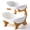 2 Tier White, variant on Large 3 Tier White Ceramic Serving Tray with Wood Stand for Kitchen Counter