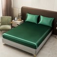 thumbnail image 4 of Silk Satin Fitted Sheet,Soft Deep Pocket Single Bottom Bed Sheets,Satin Fitted Sheet,Full Size Deep Pocket Luxury Bedding Single Bottom Bed Sheets Sold Separately,Mattress Protector Bed Cover, 4 of 9
