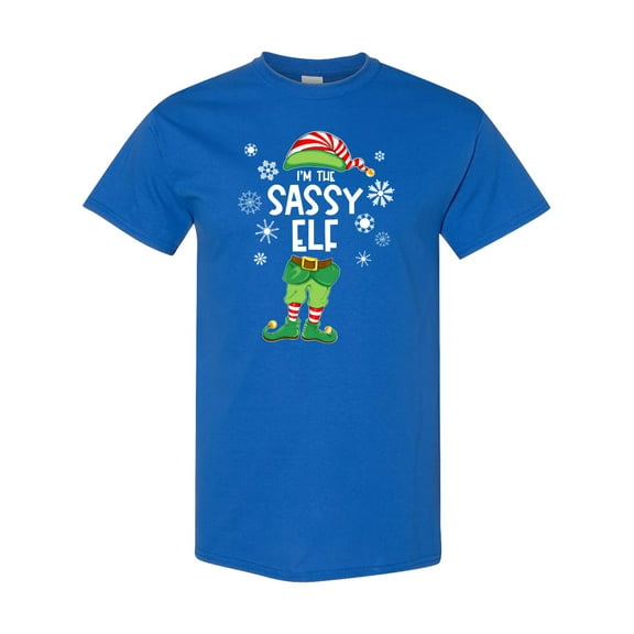Inktastic Funny Christmas I'm the Sassy Elf with Shoes and Hat T-Shirt