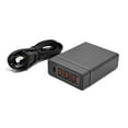 thumbnail image 3 of RND 72W Smart Travel Charger with One Type-C (USB-C) Port and Three USB Ports (6ft USB-C cable included) for MacBook, Google (Pixel/XL), Samsung Galaxy (S8, S8 Plus) and all Type C devices (black), 3 of 6