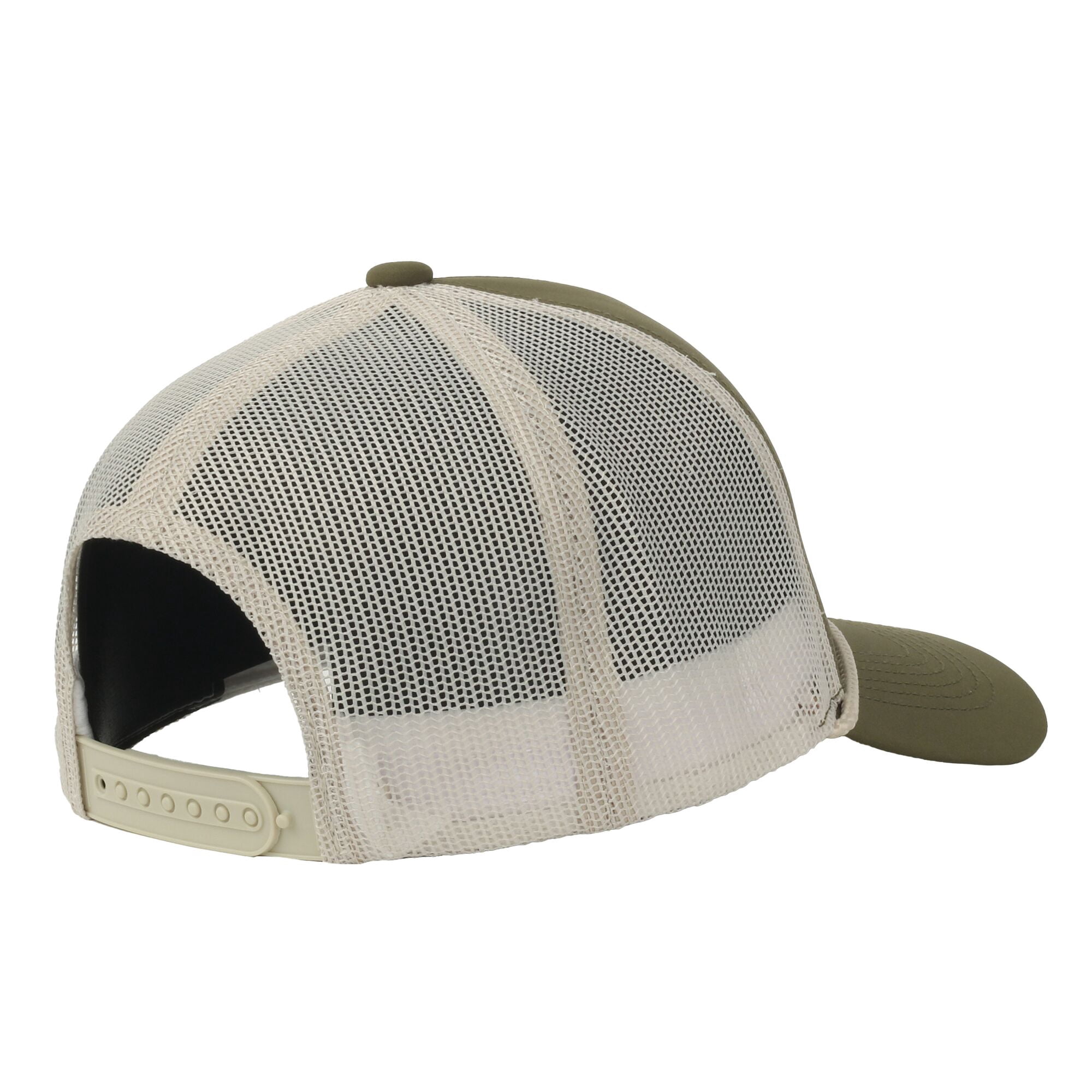 Olive/Putty Rainbow Trout 5-Panel Cap – Structured, Embroidered, Snapback, One Size