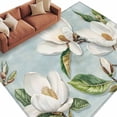 thumbnail image 2 of Botanical Flowers Area Rug 5x8 FT, Non Slip Bedroom Throw Carpet, Country Magnolia Leaves Branches Washable Soft Floor Carpet Non-Shedding Rug for Living Room Nursery Dorm Office, 2 of 9