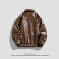 thumbnail image 6 of Taylonsss Clearance Men's Fashion Men's Leather Motorcycle Jackets Casual Tops Coats, 6 of 6