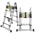 thumbnail image 3 of Workshop 4.4M Aluminium Alloy Telescopic Ladder Foldable Multi-Purpose Extension Ladder 150Kg Holding Capacity, 3 of 7