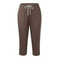 thumbnail image 4 of Bibifish Womens pants plus sized Elastic Waist Sports Pants Loose Fit with Pocket Stretch fit Breathable Workout Active Daily Pants, 4 of 4