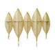 thumbnail image 2 of Hojas decorativas Colgador de hierro Baño Decoración de pared Estante montado en la pared con 5 ganchos Ropa Perchero de pared para puerta Ventanas Áurea45x41.5x4.5cm BLESIY Percheros, 2 of 8