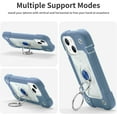 thumbnail image 6 of KOMI Compatible with iPhone 14 Case/iPhone 13 Case 6.1 Inch with Built-in 360°Rotating Ring Stand, Military Grade Drop Protection Full Body Rugged Heavy Duty Protective Cover Blue, 6 of 7