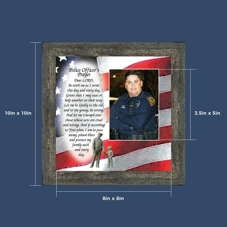 Police Officer Gifts, Law Enforcement Gifts for Him, Police Gifts for Men,  Framed Wall Art for the Home or Police Station, Gifts for Cops 