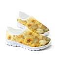 thumbnail image 5 of Psesaysky Sunflowers Pattern Sneakers for Big Girls Women Slip on Causal Walking Shoes Breathable Skin-Friendly Non Slip Loafers for Everyday Wear White Sole Size 11.5, 5 of 7