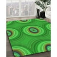 thumbnail image 3 of Ahgly Company Machine Washable Indoor Square Transitional Lime Green Area Rugs, 4' Square, 3 of 7