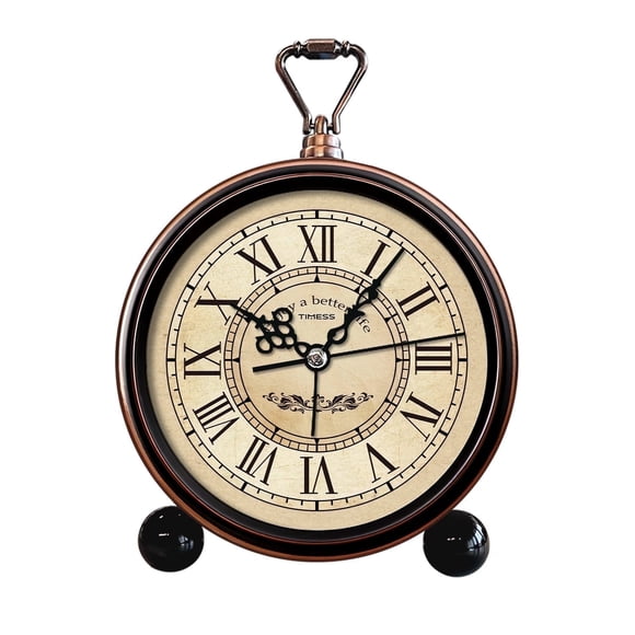 TIMESS Relojes Despertadores Analógicos Vintage de Cuarzo, Apagado de Campanilla