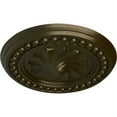 thumbnail image 3 of Ekena Millwork 15 3/4"OD x 2"P Foster Shell Ceiling Medallion (Fits Canopies up to 9 5/8"), Hand-Painted Green Gold, 3 of 6