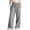 Gray, variant on Girls Cotton Linen Pants, with Pockets Drawstring Wide Leg Kids Baggy Lightweight Casual Pants Beige Size 12