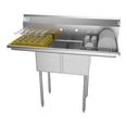 thumbnail image 1 of Pemberly Row Évier de Cuisine en Acier Inoxydable 12x16x10 NSF Argent, 1 of 6