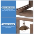 thumbnail image 2 of Double Sided Rotating Wood Picture Frame Rotating Wood Photo Frame Home Decor with Lamp, 2 of 8