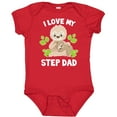 thumbnail image 3 of Inktastic Cute Sloth I Love My Step Dad with Green Leaves Boys or Girls Baby Bodysuit, 3 of 5