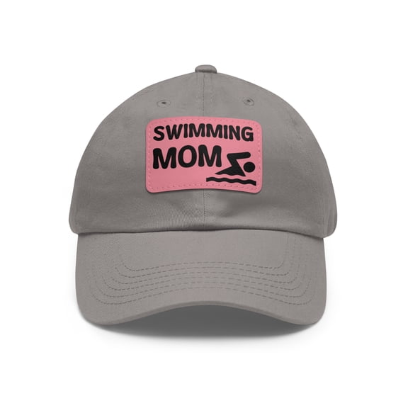 Swimming Mom Hat Cap Strap Back Dad Hat With Patch High School College Mom