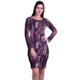 thumbnail image 2 of Moomaya Womens Full Sleeve Printed Midi Length Printed Bodycon Dress, 2 of 7