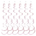 thumbnail image 1 of Bewildely 6 pack/lote colgante en espiral ingredientes seguros artesanía exquisita DIY colgante decorativo guirnalda aniversario Kits de decoración para fiestas Rosa 27.5 pulgadas, 1 of 6